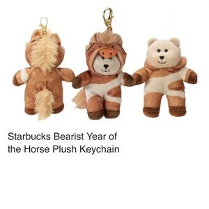 Starbucks Bearist Year of the Horse Plush Keychain~ New